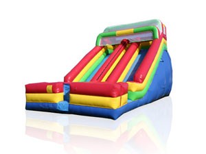 Commercial Red Double Lane Inflatable Slide BY-DS-076