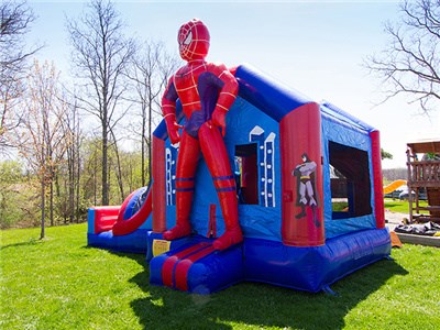  Jumper With Slide,Spiderman Bouncy Castle With Slide By-Ic-007