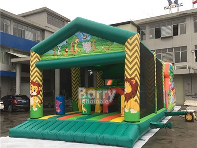 New Inflatable Bouncing Outdoor Playgrounds,lion inflatable playground bounce houses for sale BY-IP-096