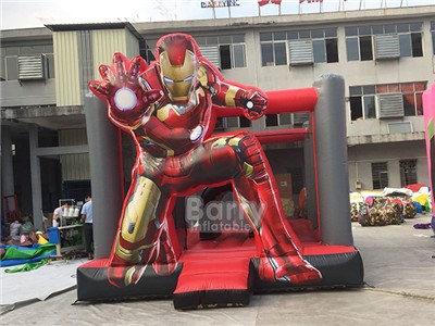 Waterproof 0.55mm PVC inflatable iron man jumping castle BY-BH-062