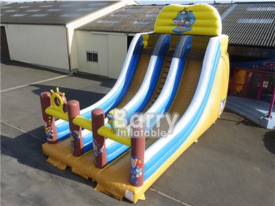 2 Lanes Pirate Ship Inflatable Dry Slide For Sale  BY-DS-118